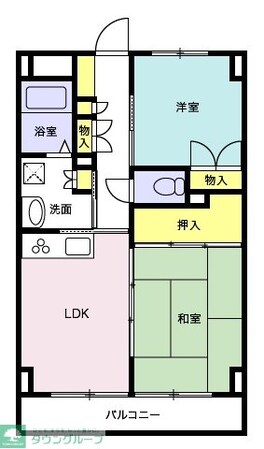 高砂ハイツ2の物件間取画像